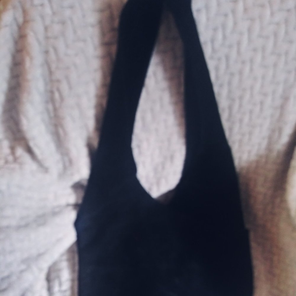 Lillian Vernon Black Suede Hobo bag